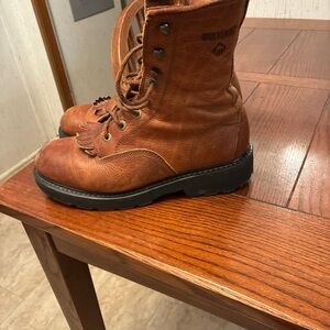 Wolverine Men’s 9 (EW) Herrin Kiltie Lacer 8" Leather Work Boots W08394